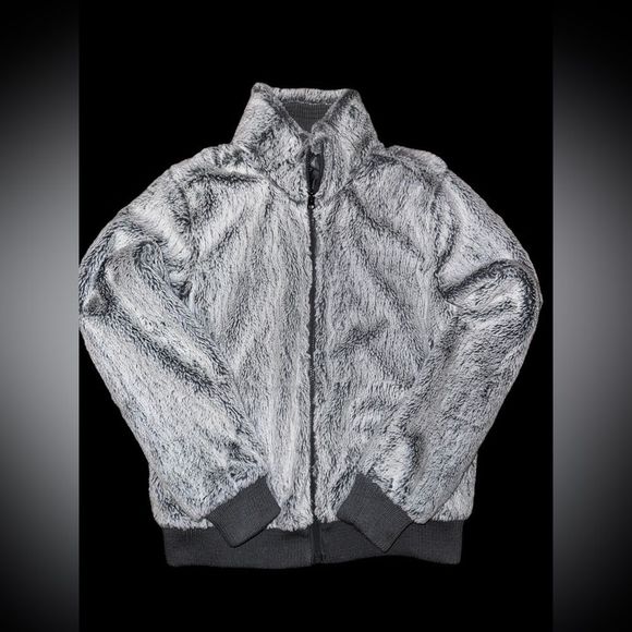 Patagonia Conejo Hi-Loft‎ Fleece Bomber Jacket Gray - Picture 1 of 10